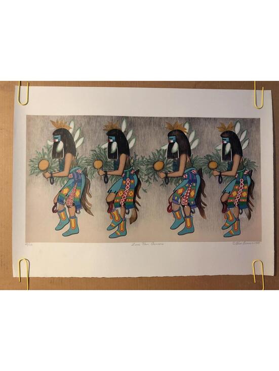 Other - Rain Dancer Original Vintage Native American Poster Colorful Birds 1980's